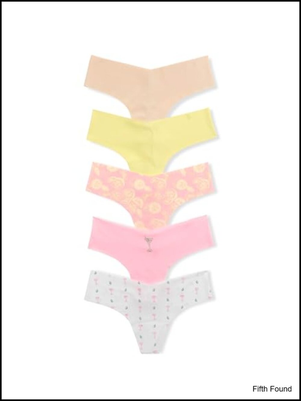 Women's No-Show Thong Panties 5-Pack Silky Microfiber